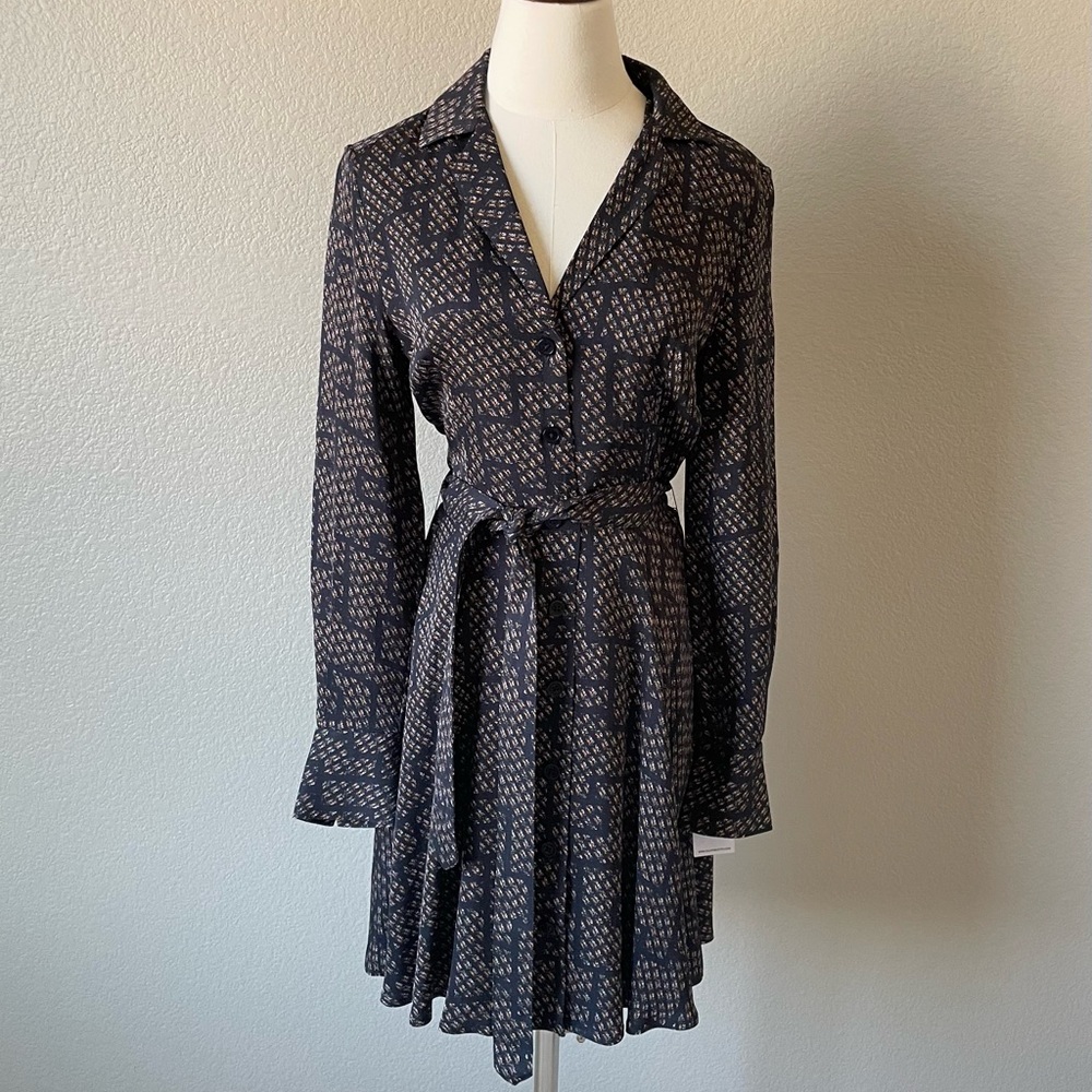 Equipment Yarrowe Belted Shirt Dress, Size 4